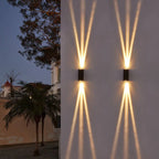 AeroGlow Waterproof LED Outdoor Wall Light Rectangular Up Down Aluminum Fixture