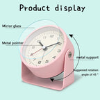Creative Minimalist Metal Quartz Desk Alarm Clock