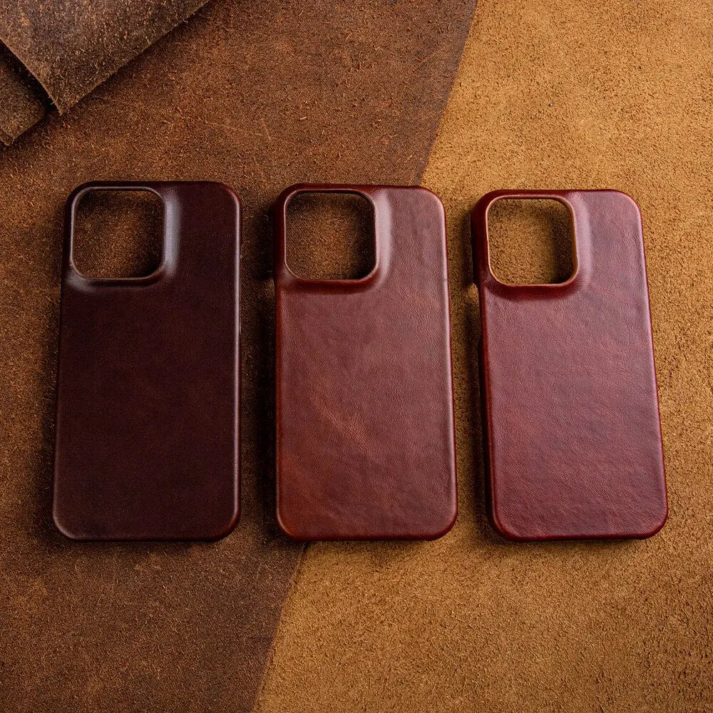 Regal Hide Luxe Cowhide Leather iPhone Case Handmade