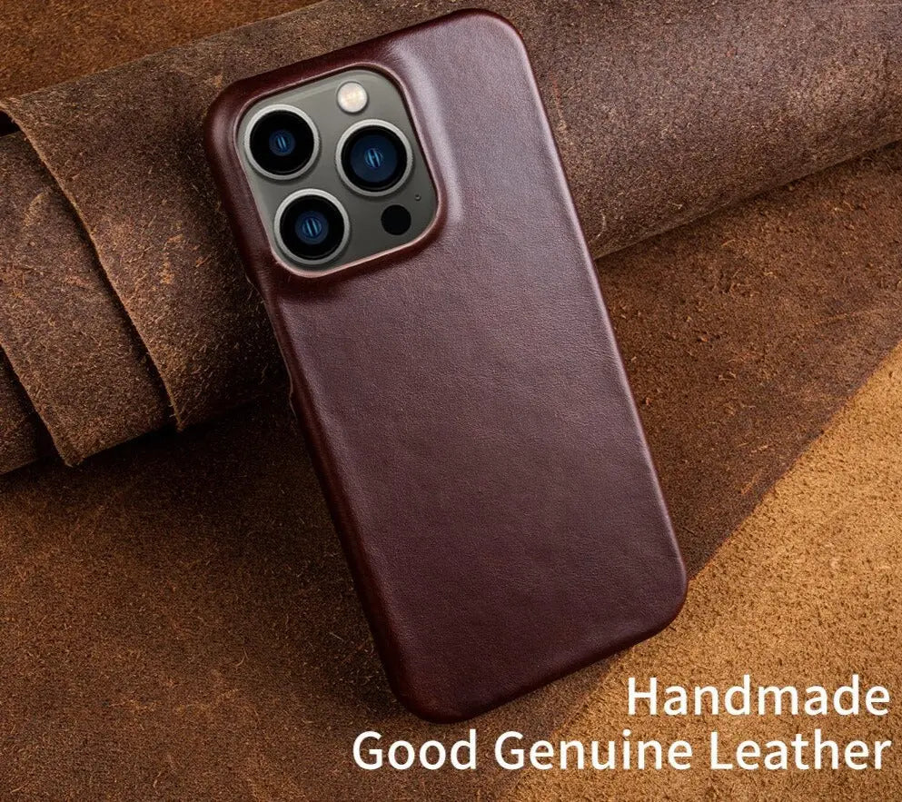 Regal Hide Luxe Cowhide Leather iPhone Case Handmade