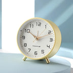 Nordic Frosted Metal Digital Alarm Clock with Silent Design