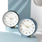 Nordic Frosted Metal Digital Alarm Clock with Silent Design