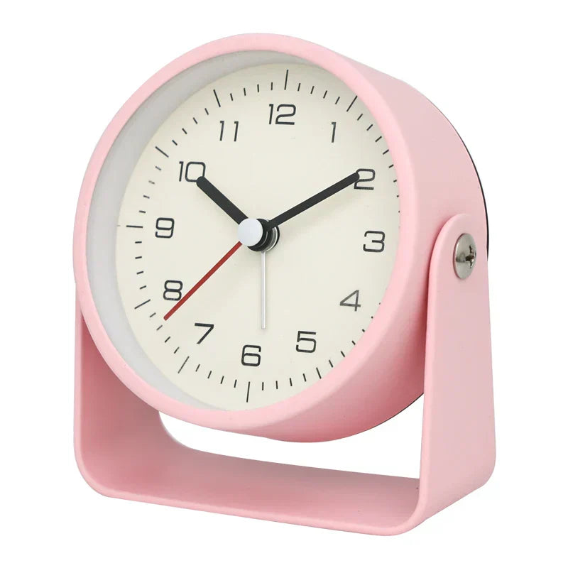 Creative Minimalist Metal Quartz Desk Alarm Clock