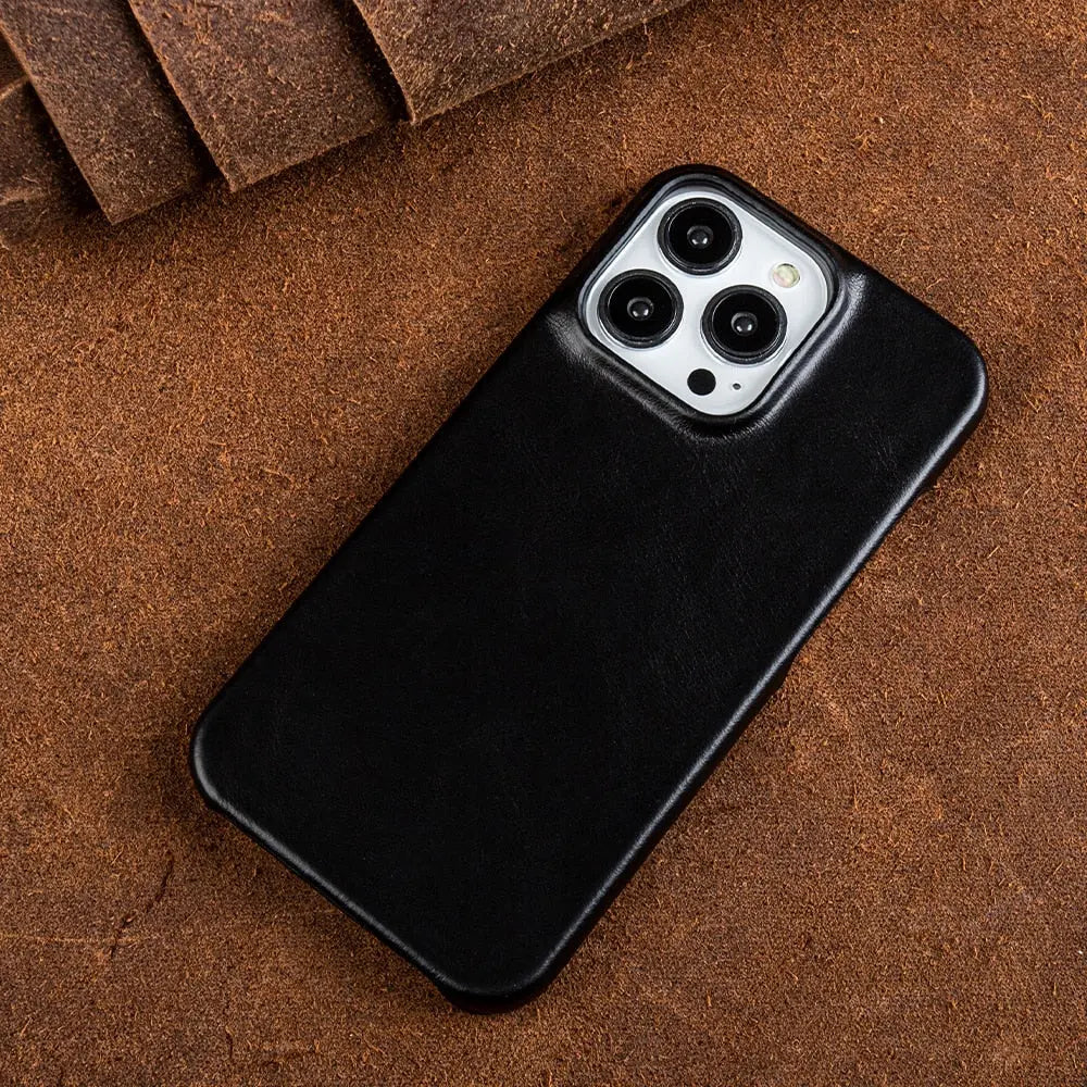 Regal Hide Luxe Cowhide Leather iPhone Case Handmade