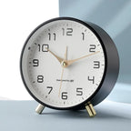 Nordic Frosted Metal Digital Alarm Clock with Silent Design