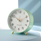 Nordic Frosted Metal Digital Alarm Clock with Silent Design