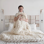 Chunky Knit Wool Blanket For Every Room, Soft And Warm, Perfect For Sofa And Bed
