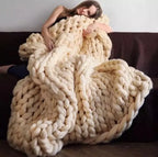 Chunky Knit Wool Blanket For Every Room, Soft And Warm, Perfect For Sofa And Bed