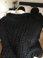 Chunky Knit Wool Blanket For Every Room, Soft And Warm, Perfect For Sofa And Bed