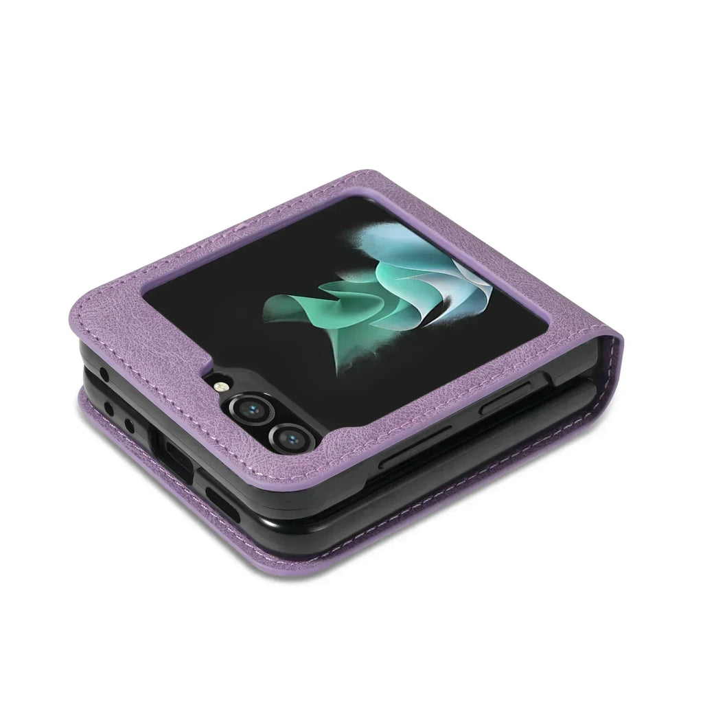 LuxeGuard Leather Wallet Case for Samsung Galaxy Z Flip Series