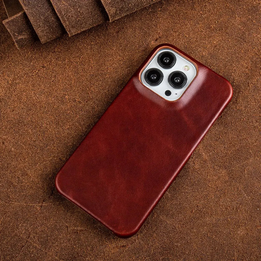 Regal Hide Luxe Cowhide Leather iPhone Case Handmade