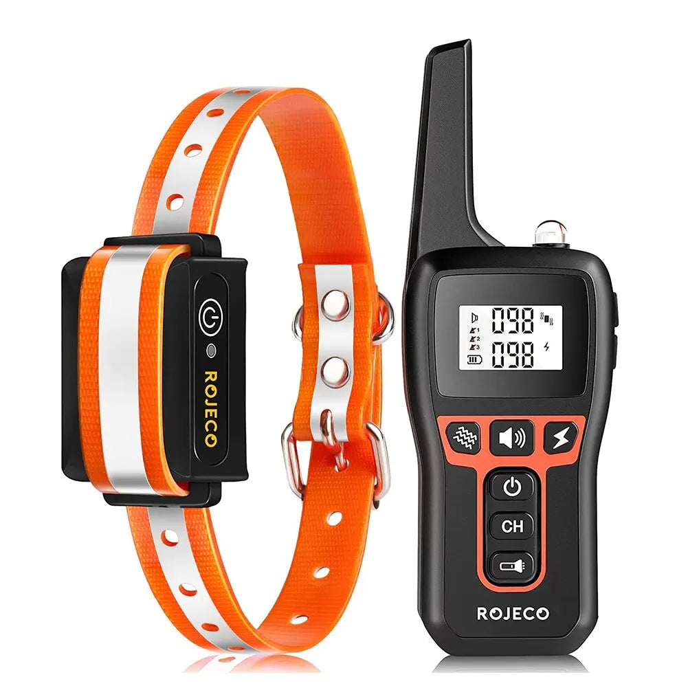 NovaPaw 1000m Waterproof Dog Training Collar With Rechargeable Remote And Adjustable