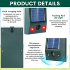 Solar Ultrasonic Motion-Detect Bird Repellent