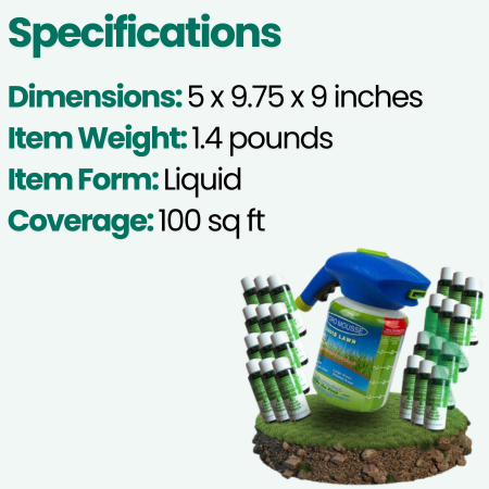 LawnNova Hydro Mousse Spray-On Grass Seed For Patchy Lawns And High-Traffic Areas