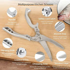 Ironclad Kitchen Scissors - Stainless Steel And Effortless Cutting