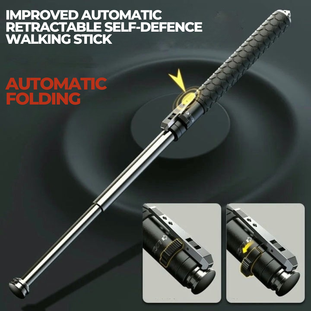 NovaStride Automatic Hiking Walking Stick Safety Trekking Pole With LED Light