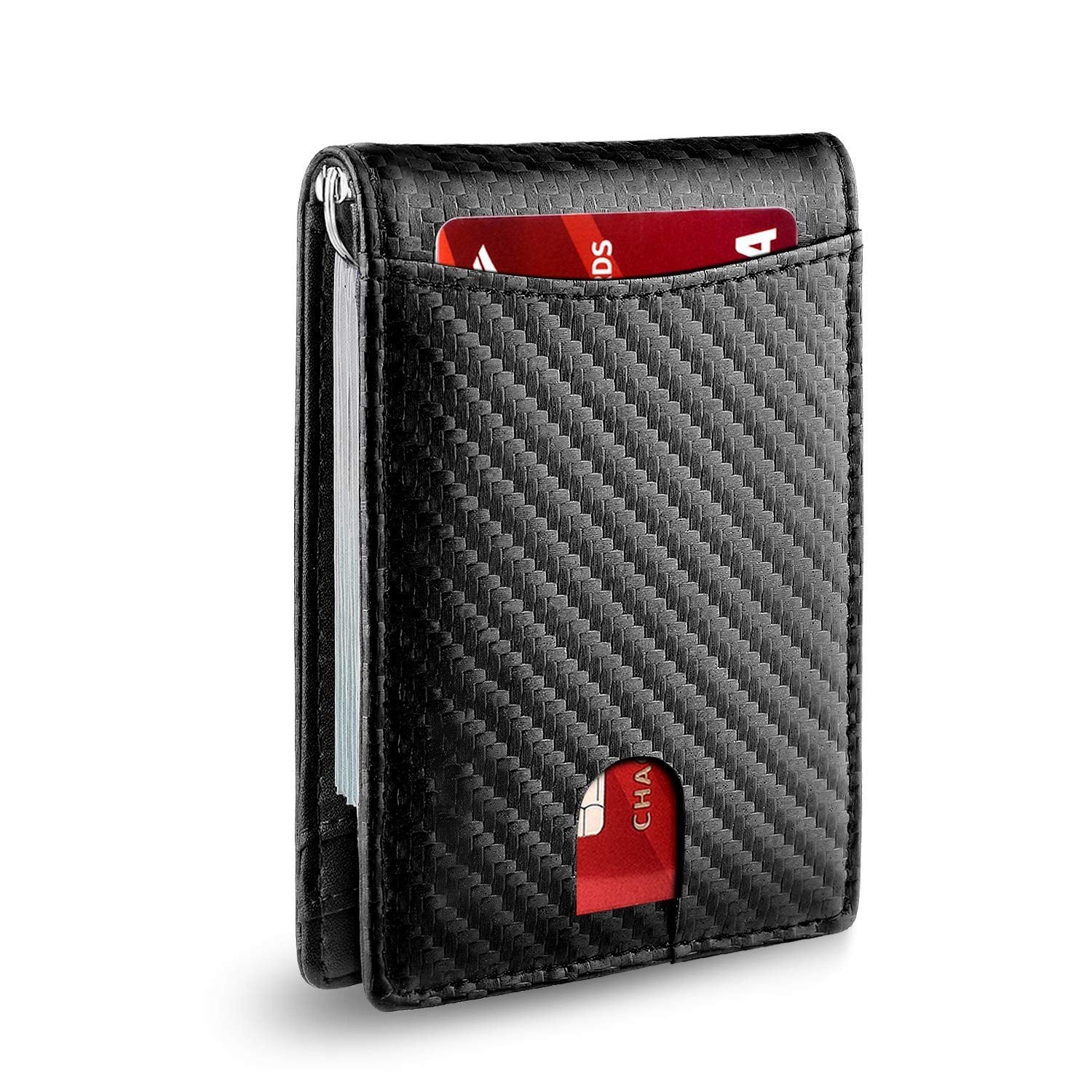AeroLuxe Men’s Slim RFID Wallet Leather Card Holder Black