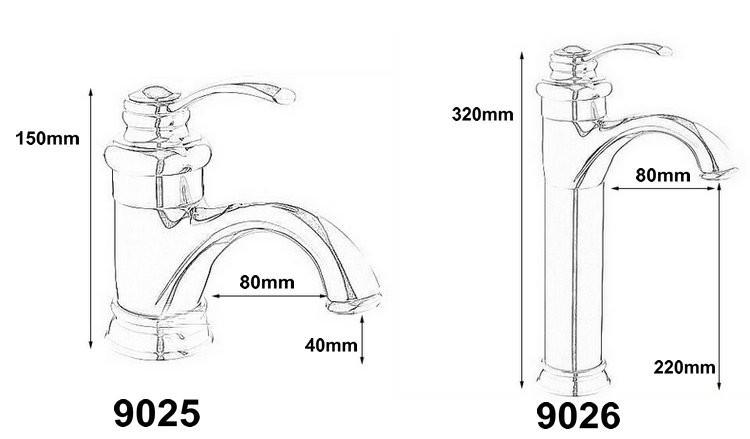 Arcline Antique Brass Tap Bathroom Fixtures Faucet Sink Mixer Tap