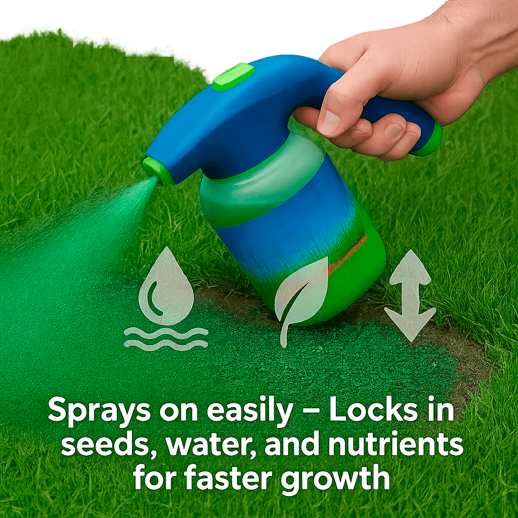 LawnNova Hydro Mousse Spray-On Grass Seed For Patchy Lawns And High-Traffic Areas