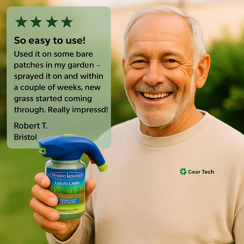LawnNova Hydro Mousse Spray-On Grass Seed For Patchy Lawns And High-Traffic Areas