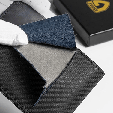 AeroLuxe Men’s Slim RFID Wallet Leather Card Holder Black
