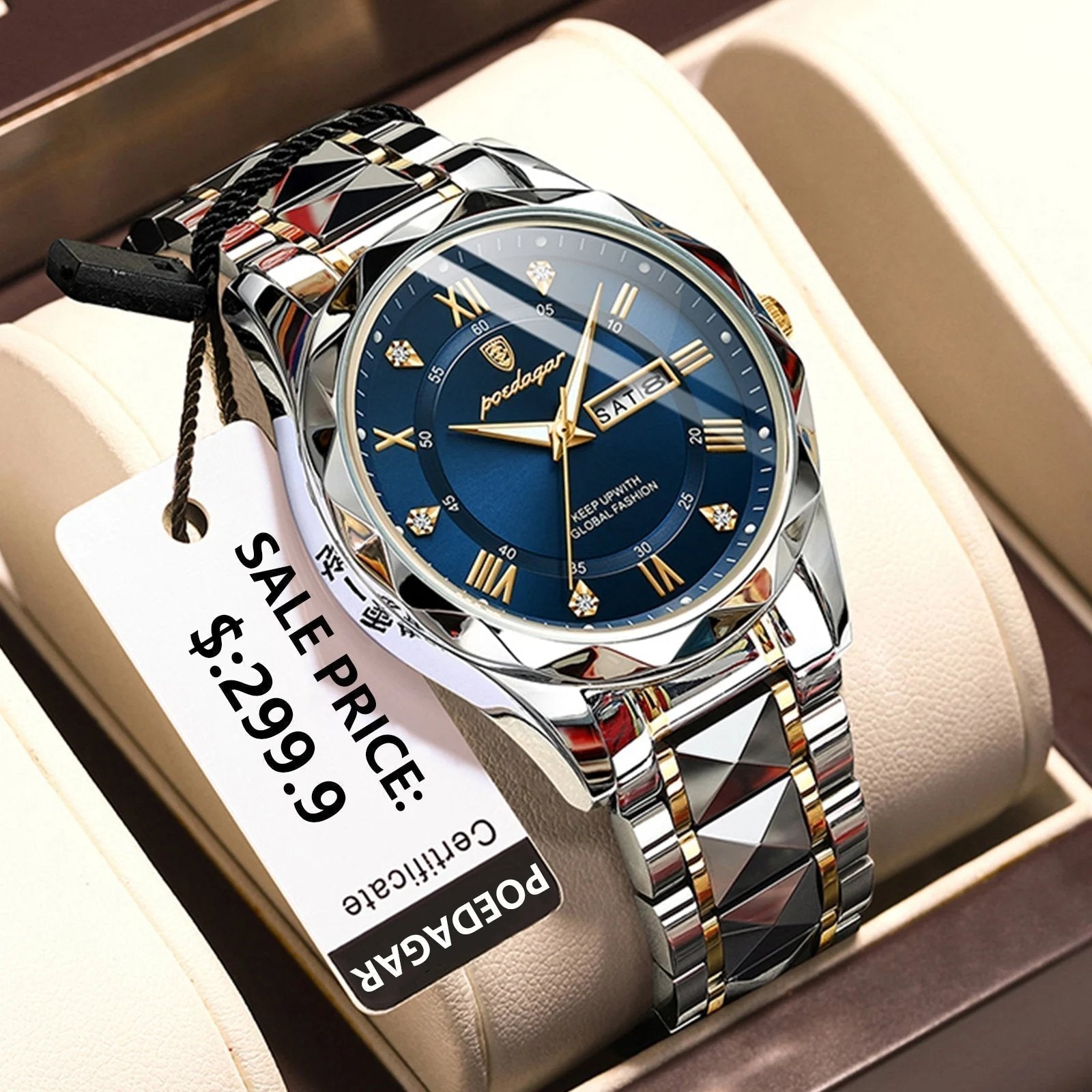 AstraLux Waterproof Luxury Men's Wristwatch With Luminous Function