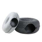 Cozy Large Cat Tunnel Bed For Interactive Play And Sleep Area