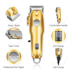 LuxeClip Pro Gold Cordless Hair Clippers For Men Set