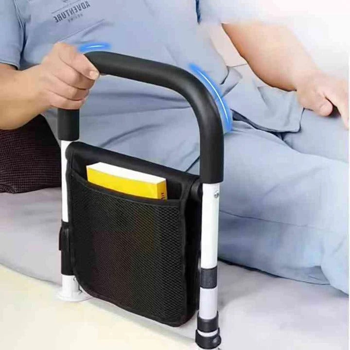 Bed Rail for Elderly - Reinforced Steel - Padded Grip - Tool-Free - Regular, Side & Adjustable