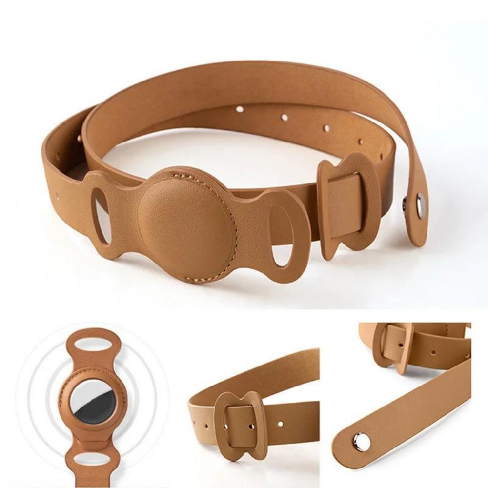 AuroraLeather AirTag Dog Collar With Premium Style And Secure Tracking