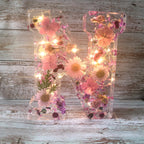 FloraGlow Dried Flower Letters Night Light For Home Decor