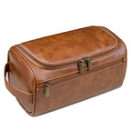 VoyageNest Luxury Leather Toiletry Bag With Waterproof Lining And YKK Zippers