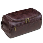 VoyageNest Luxury Leather Toiletry Bag With Waterproof Lining And YKK Zippers