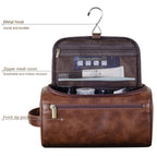 VoyageNest Luxury Leather Toiletry Bag With Waterproof Lining And YKK Zippers