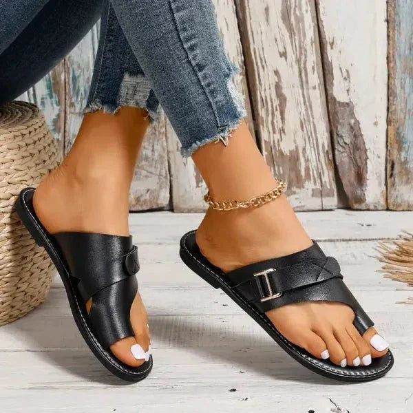 OrthoStride Women's Orthopedic Hallux Valgus Correction Leather Sandals