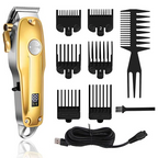 LuxeClip Pro Gold Cordless Hair Clippers For Men Set