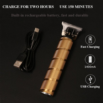 LuxeClip Pro Gold Cordless Hair Clippers For Men Set