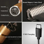 LuxeClip Pro Gold Cordless Hair Clippers For Men Set