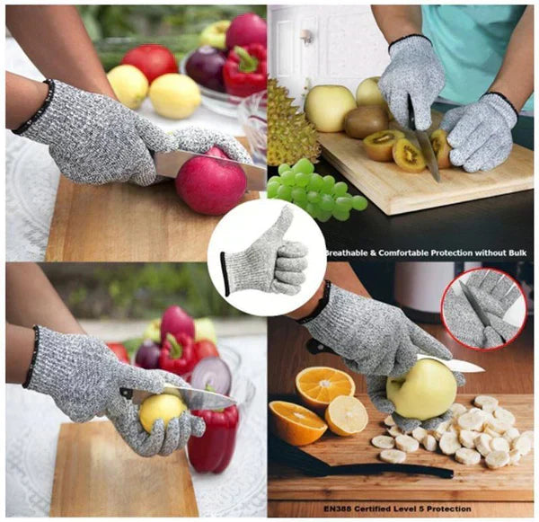 CuisineGuard Chef's Stainless Steel Anti-Cut Safety Gloves