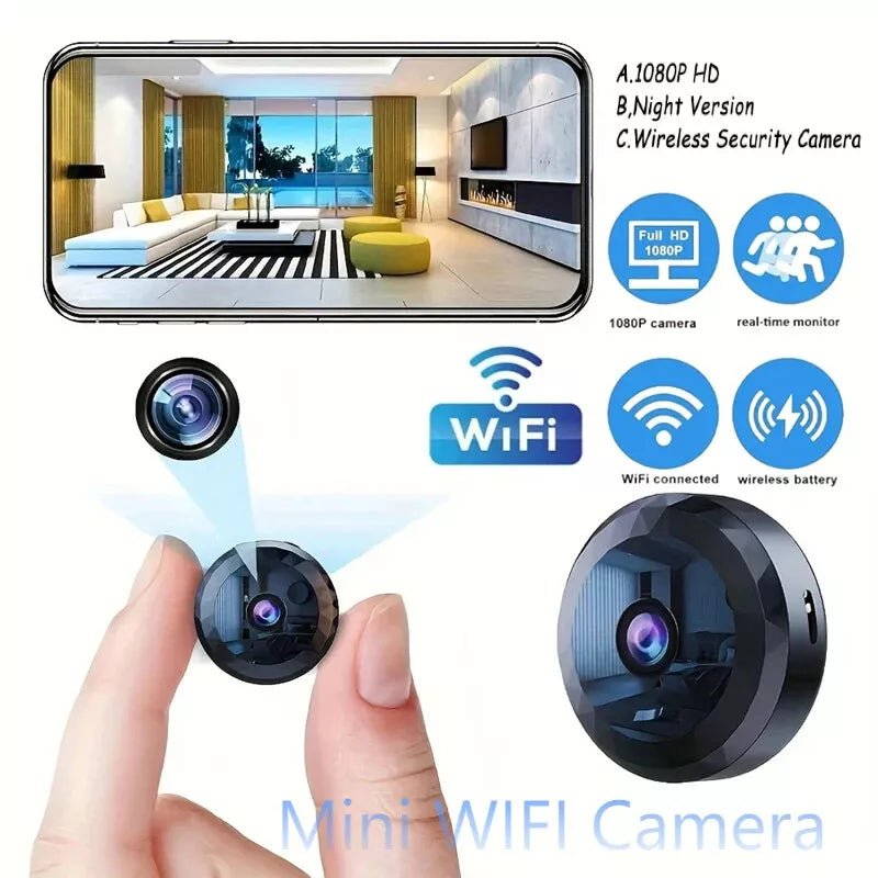 ApexGuard Magnetic Mini WiFi Camera 1080P HD With Night Vision And Motion Detection
