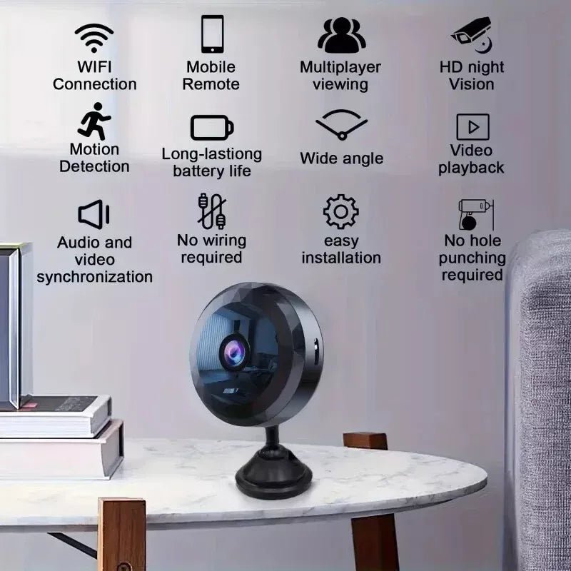 ApexGuard Magnetic Mini WiFi Camera 1080P HD With Night Vision And Motion Detection