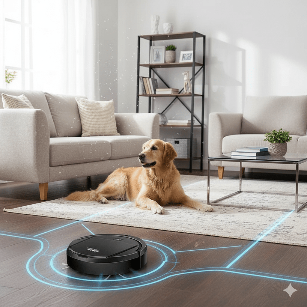 AeroNova Ultra Quiet Smart Robot Vacuum With HEPA Filtration