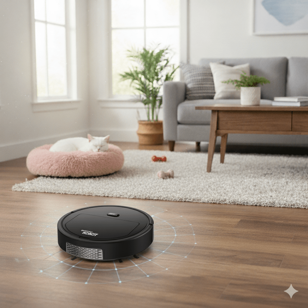 AeroNova Ultra Quiet Smart Robot Vacuum With HEPA Filtration