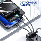 AeroCharge Fast Charge 20000mAh Mini Powerbank With Integrated Cables