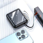 AeroCharge Fast Charge 20000mAh Mini Powerbank With Integrated Cables