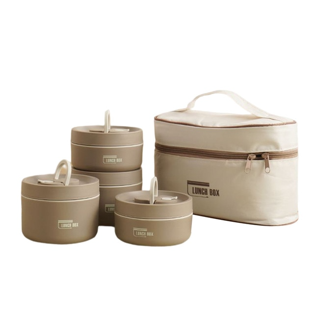 AuroraPack ThermoBox Multi-Layered Insulated Lunchbox With Carry Bag