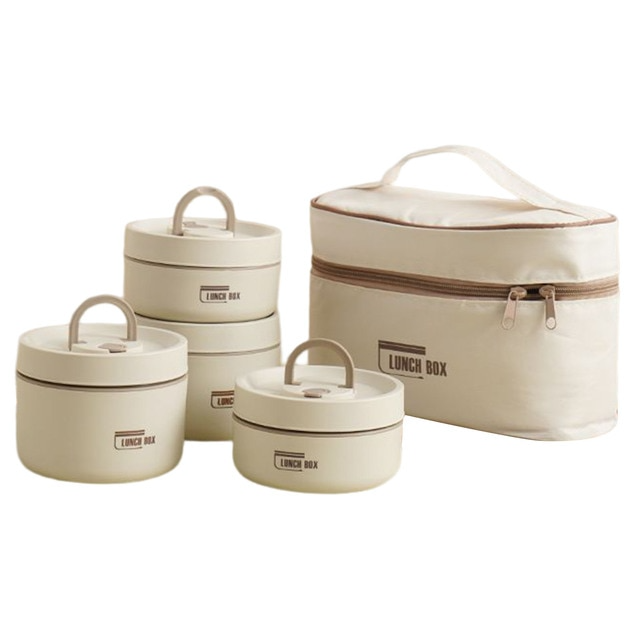 AuroraPack ThermoBox Multi-Layered Insulated Lunchbox With Carry Bag