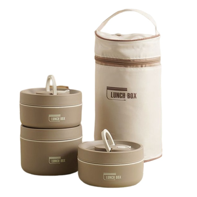 AuroraPack ThermoBox Multi-Layered Insulated Lunchbox With Carry Bag