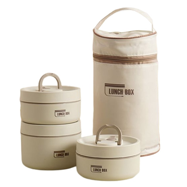 AuroraPack ThermoBox Multi-Layered Insulated Lunchbox With Carry Bag