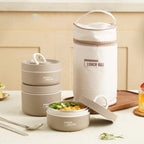 AuroraPack ThermoBox Multi-Layered Insulated Lunchbox With Carry Bag